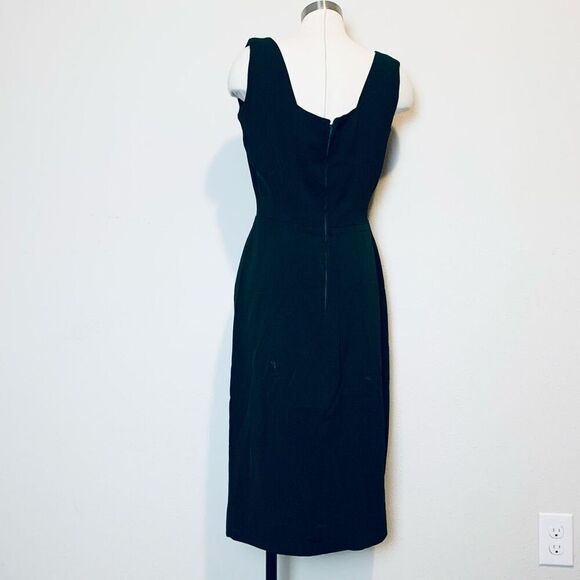 Vtg 1960s Green Pencil Wiggle Slip Dress Pinup Retro Sweetheart M Medium - Picture 4 of 10